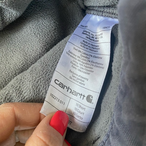 Carhartt women LINED grey work Pants - Picture 4 of 5